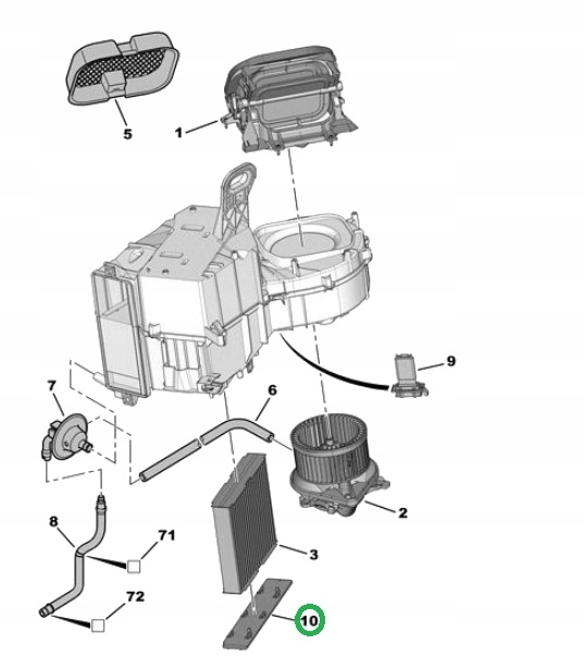 фото №7, Заглушка фильтра кабины berlingo partner 1996-