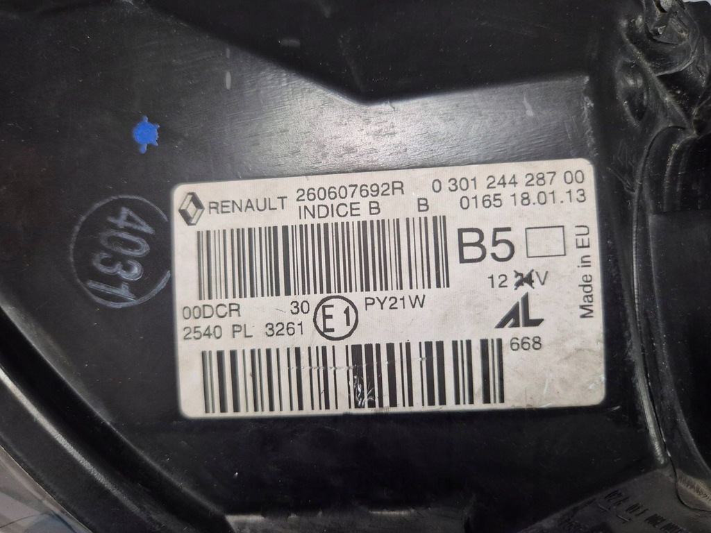 фото №10, Фара лампа передня перед права renault megane iii bi ксенон rs 08-12