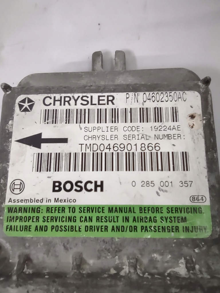 фото №4, Модуль датчик подушка безпеки chrysler 300m 04602350ac