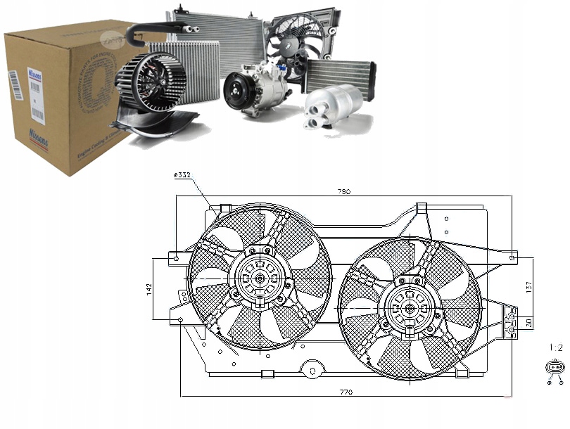Купить Вентилятор радиатора с корпус chrysler voyager