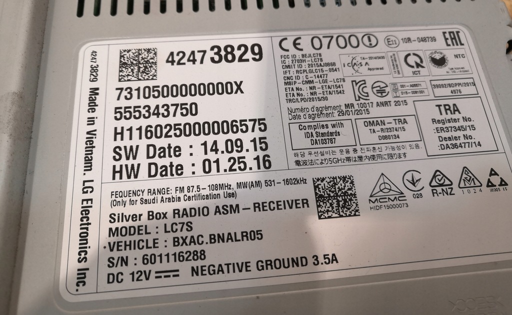 фото №4, Chevrolet camaro 2016 модуль радио 42473829