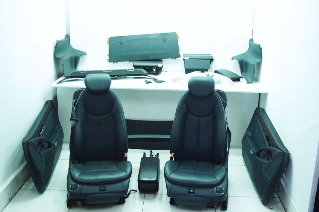 фото №16, Сидіння сидіння оббивка середина бардачок колір 502 blue kpl mercedes sl r230