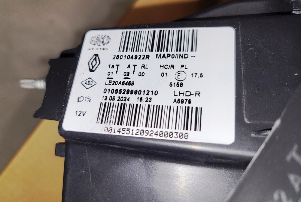 фото №14, Новый оригинальный фара правый renault clio v led pure vision 260104922r