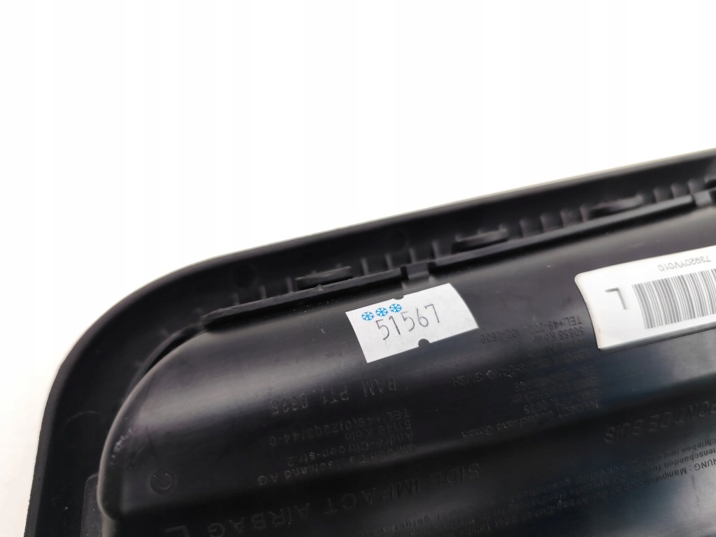 Peugeot 107 подушка повітряна подушка безпеки бокове  перед ліве 2011 хетчбек 1.0 Зі Шроту