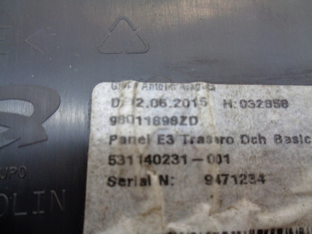 фото №13, Citroen c4 cactus обшивка обивка дверь правый задняя задний 98011898zd