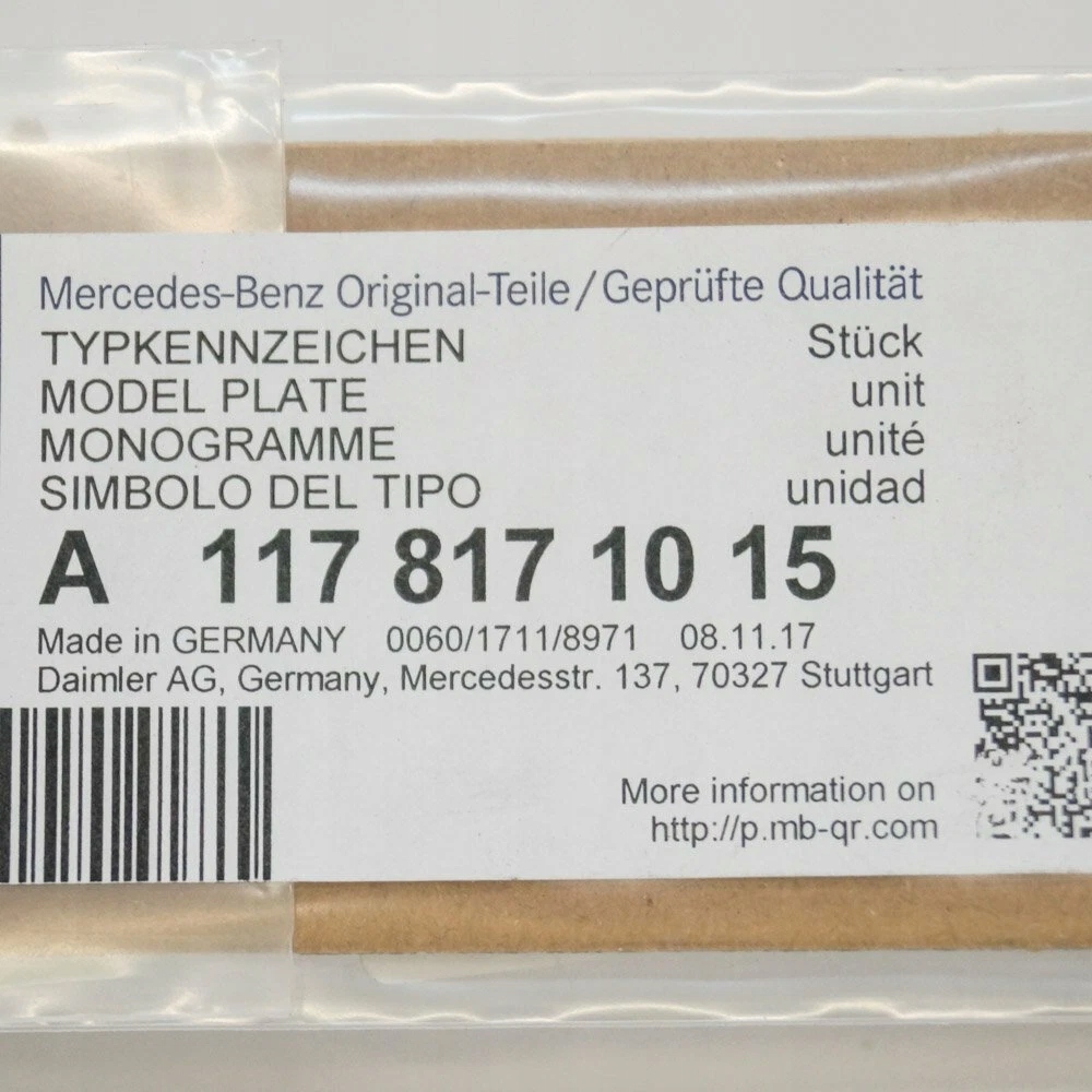 фото №12, Mercedes benz cla c117 rear trunk badge emblem a1178171015