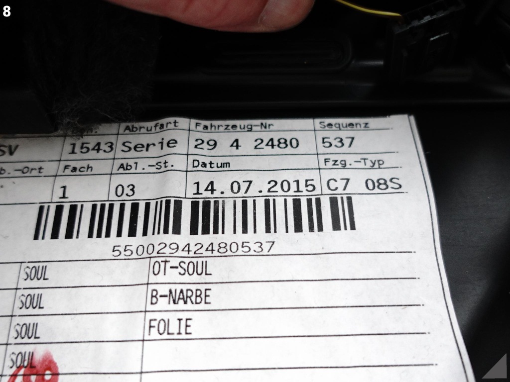 фото №9, Audi a6 s6 4g0 c7 14-18 lift оббивка обшивка двері права задня