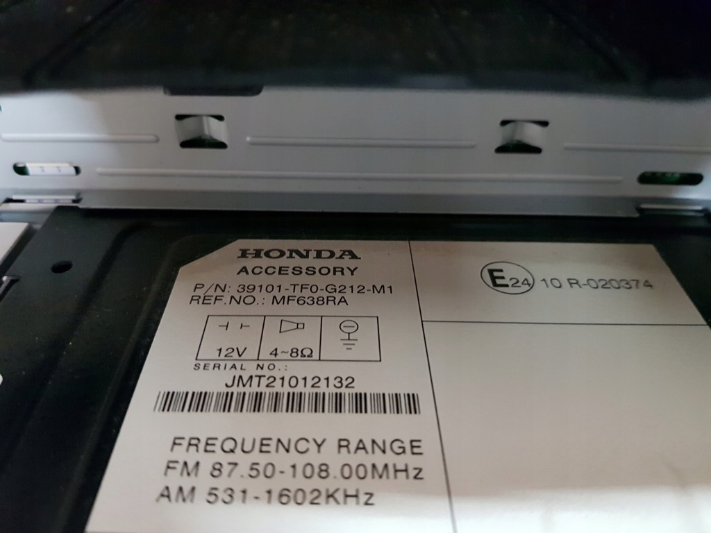 фото №10, Радіо cd mp3 aux eu honda jazz iii 08-11