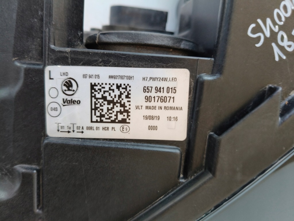 фото №10, Лампа левая фара skoda scala 657 18- led