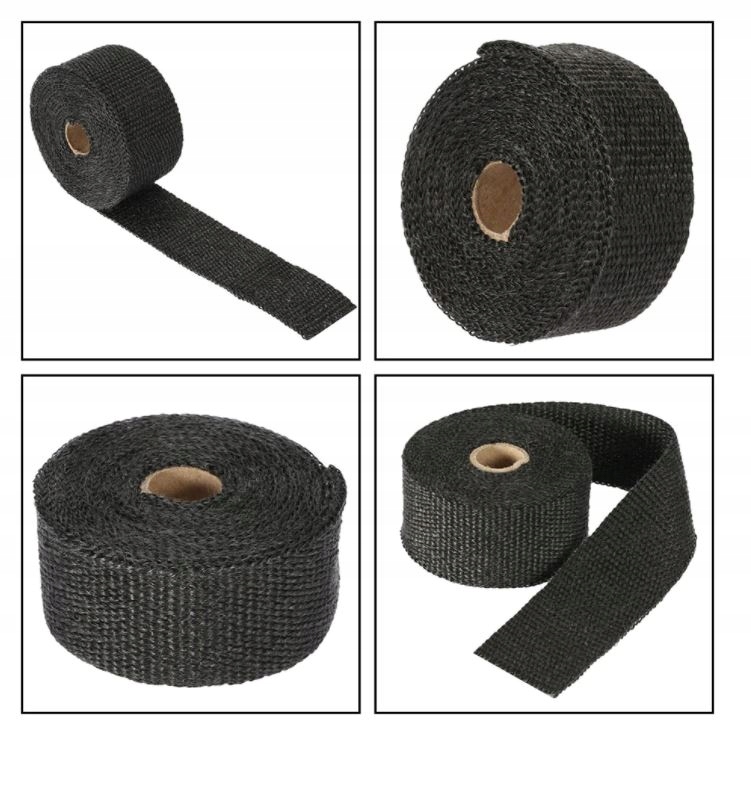 Бандаж термічний чорний стрічка колектор вихлоп гасник 10m + 5 хомут Недорого