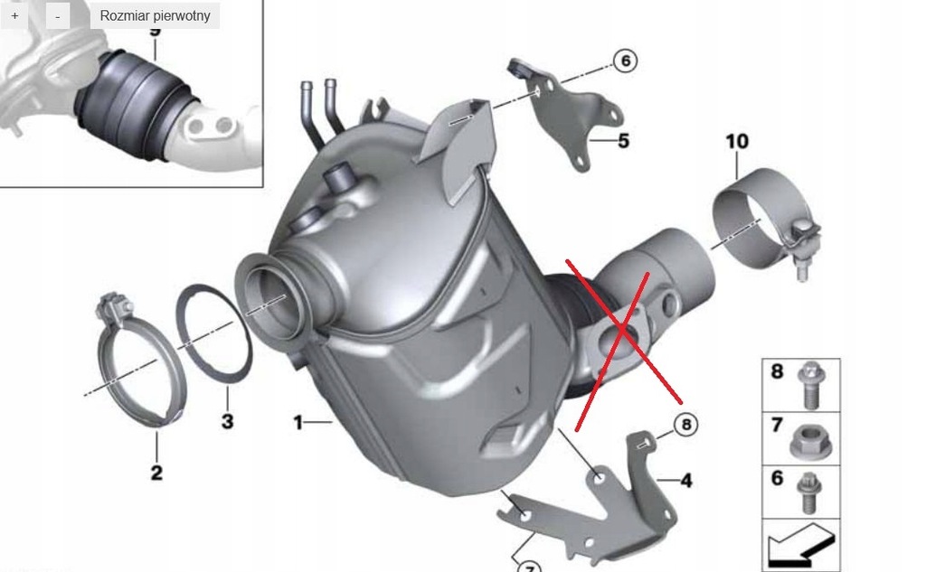 фото №7, Bmw g01 g11 g30 g31 фільтр dpf 8573150 2.0 2.5 d / bez вихід na радіатор!