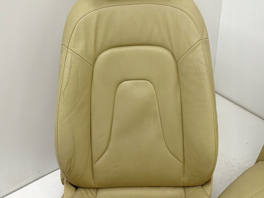 фото №6, Kpl сиденья заднее сиденье обивка кожа audi a4 b8 lift bananowa / кремовый