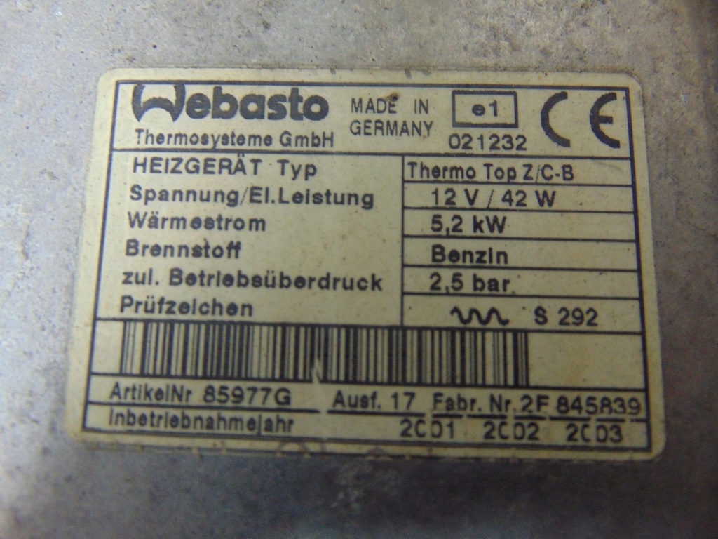 фото №13, Piecyk webasto chevrolet tahoe 5.3 бензин thermo top z/c-b