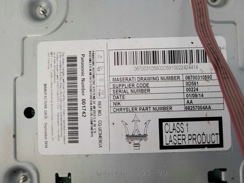 фото №5, Радио считыватель навигации maserati ghibli 2016