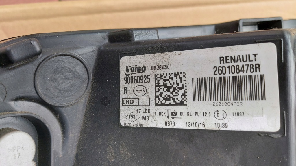 фото №5, Лампа права правий перед передня renault megane iv