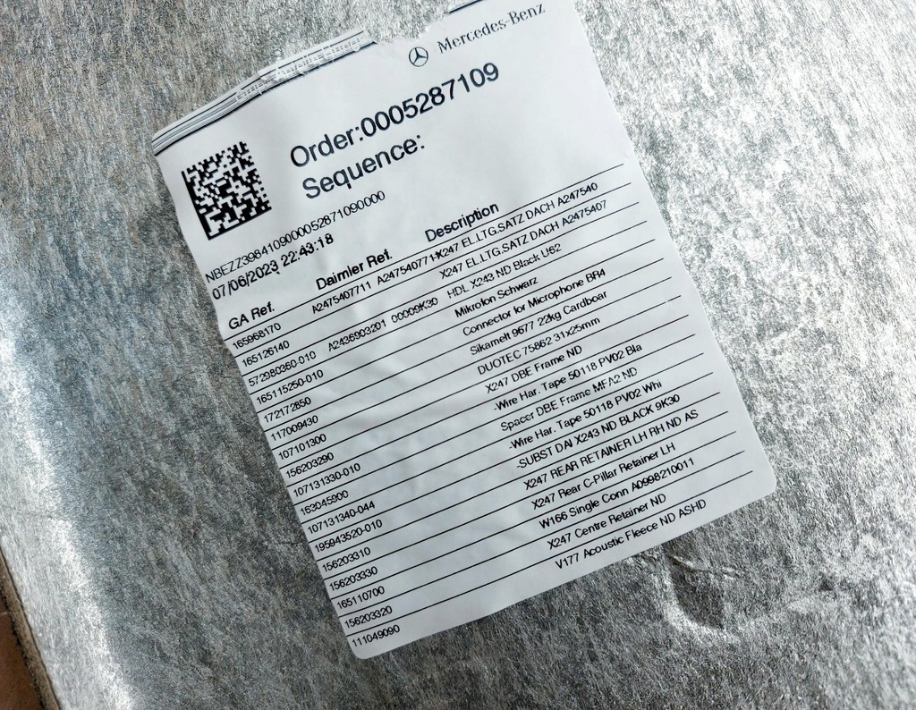 фото №9, Mercedes eqb w243 x243 23r. стеля amg обшивка стійок