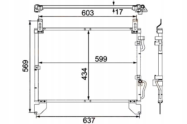 фото №1, Hella конденсатор радіатор кондиціонера 6840008002