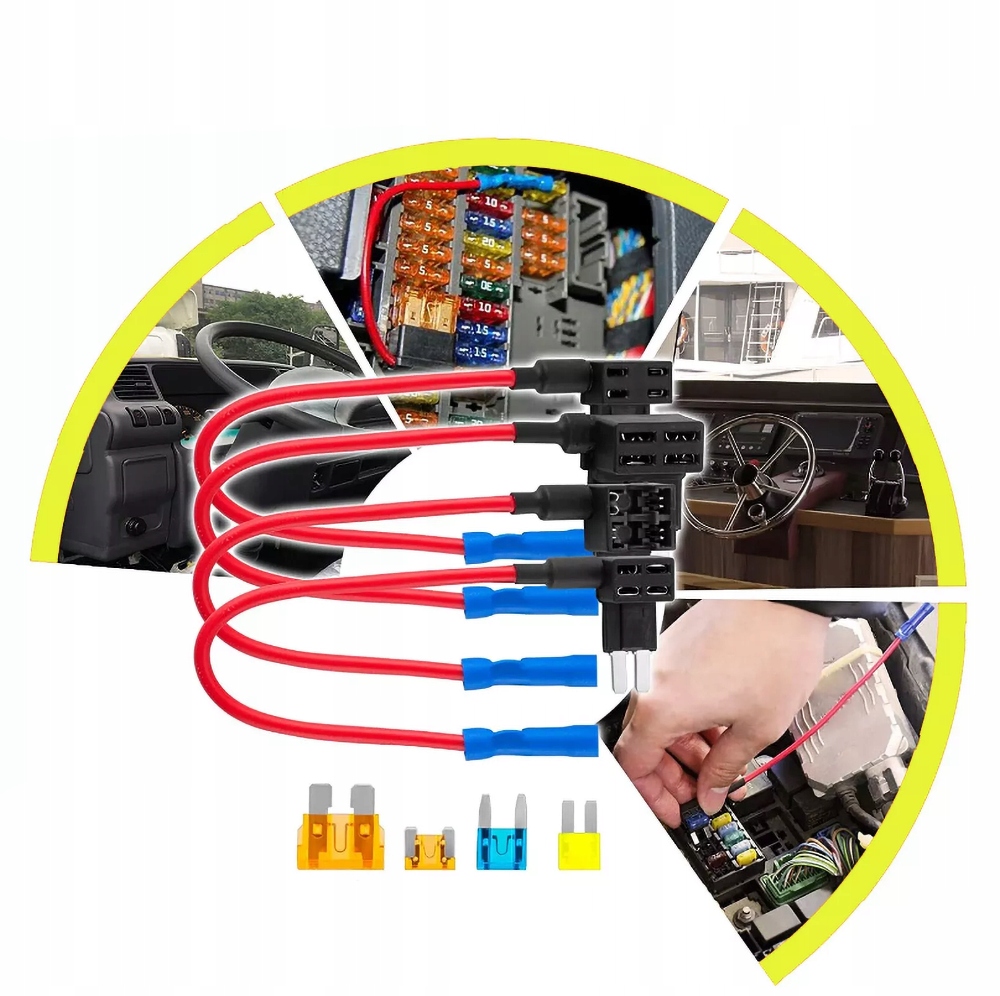 Купити 10x адаптер роз'єм запобіжник автомобільний bypass + 10x запобіжник 20a