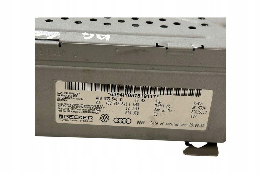 фото №7, Модуль навигации audi 4f0035541b 3.0l дизель 2006