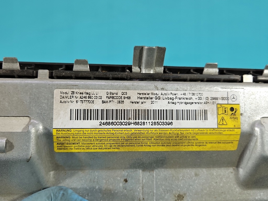 фото №7, Подушка воздушная коленная подушка безопасности mercedes w246 a2468600302