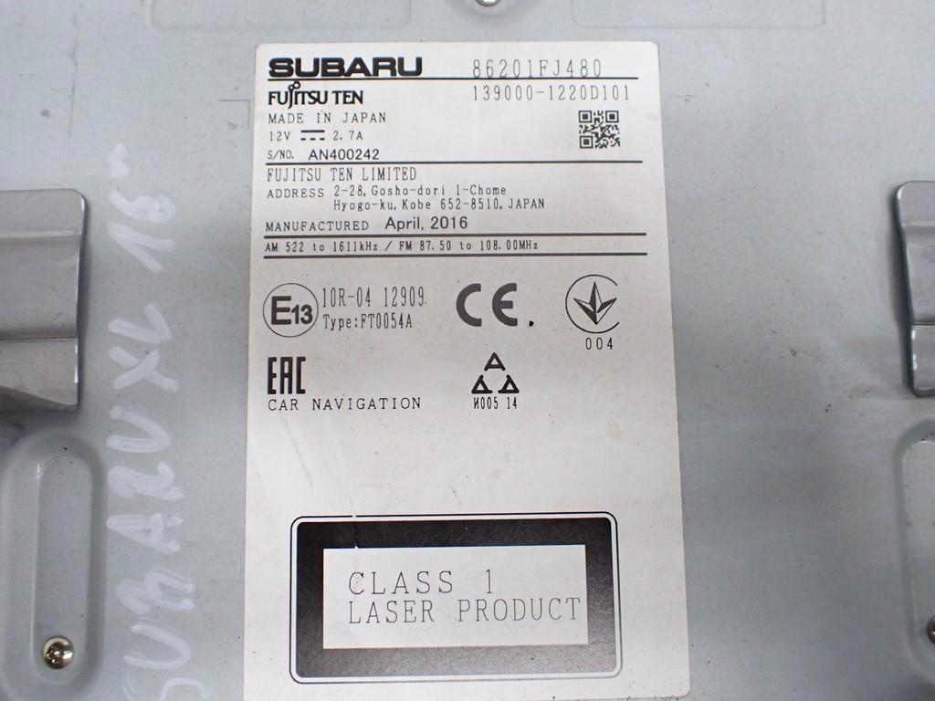 фото №9, Радио навигация navi дисплей europa subaru xv i lift 16r