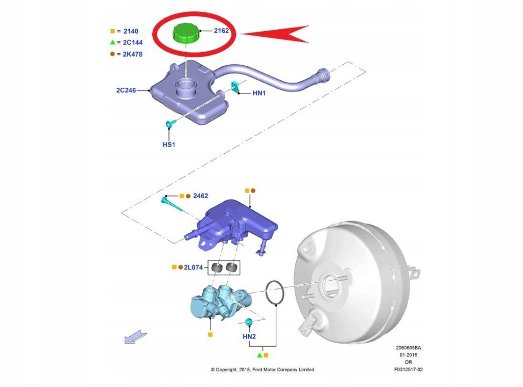 фото №13, Крышка жидкость тормозной edge focus kuga mondeo ford 1831528 _ bv61-2162-ab