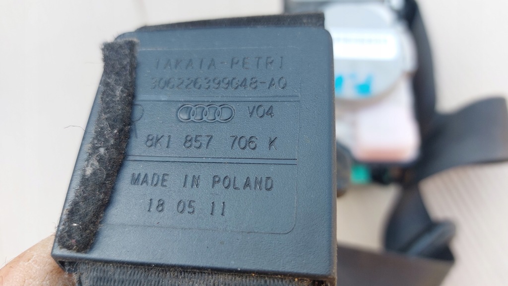 фото №6, Pas безпеки audi оригінальний номер 8k1857706k