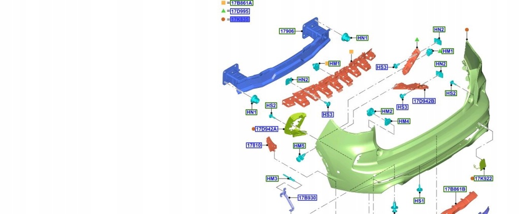Купить Бампер задняя ford kuga mk3 st line 2501871 6xpdc