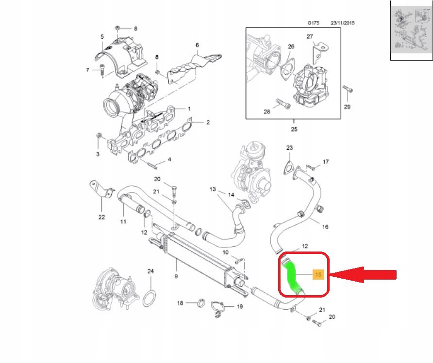 фото №6, Труба wąż turbo інтеркулер opel combo 1.6 cdti