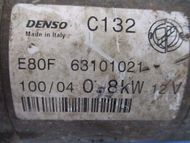 фото №5, Fiat panda ii 1.1 стартер 63101021 denso test