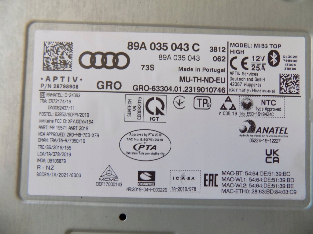 Audi q4 e-tron радио мультимедиа модуль 89a035043c Недорого