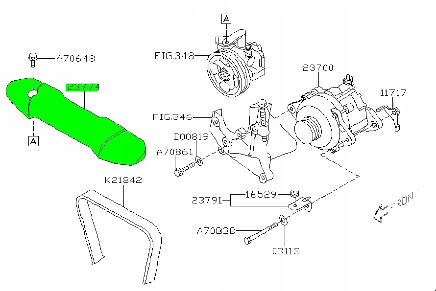 фото №2, Захист генератора subaru forester impreza wrx sti