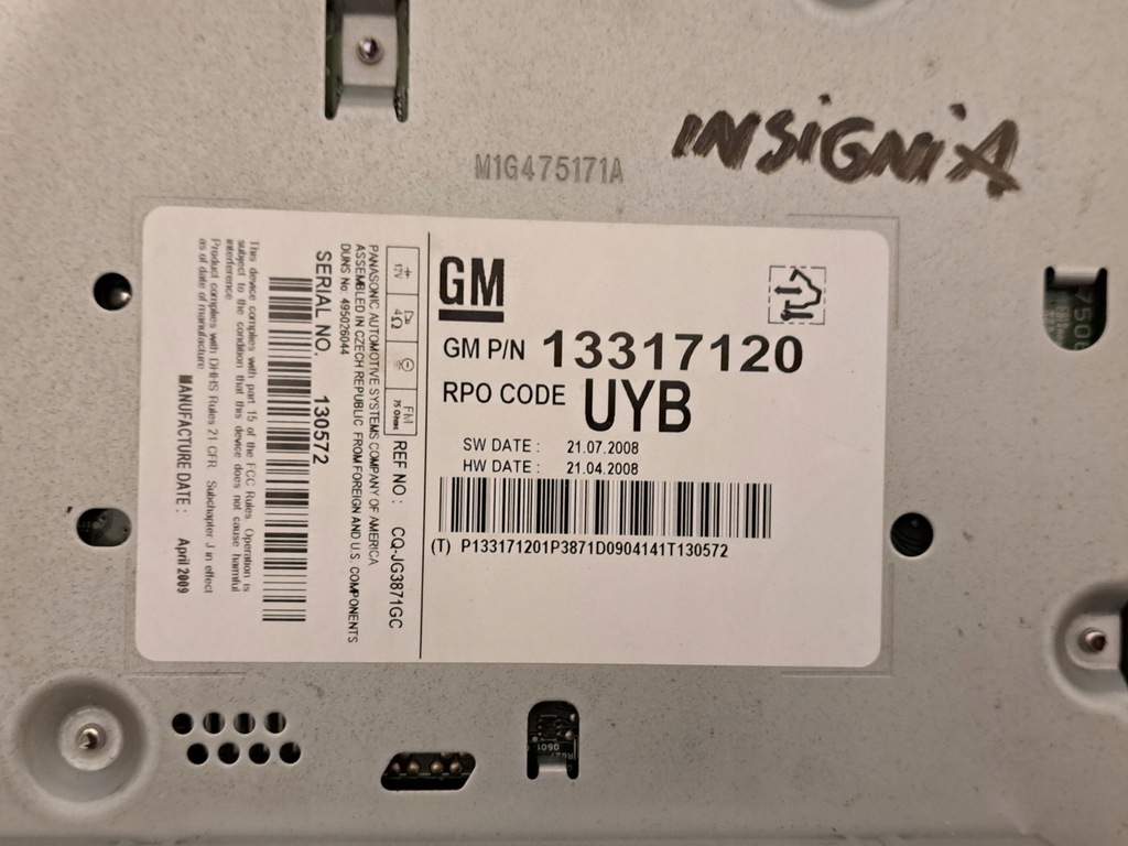 фото №3, Opel insignia a радиопроигрыватель заводской 13317120