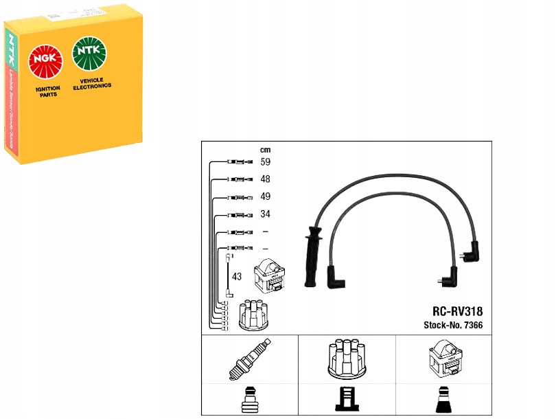 фото №1, Дроти запалювання ngk 43738 300793 dkb277