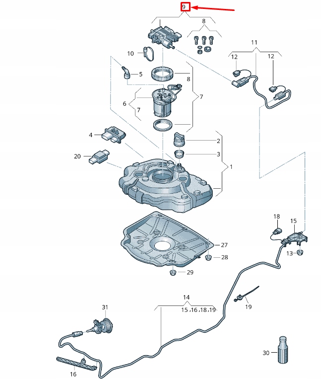 Vw touareg 7p mk2 supply module редуктор agent repair kit 561198969 Цена