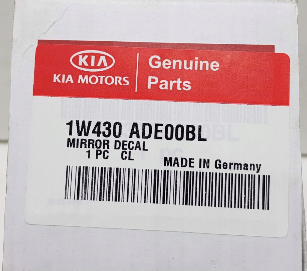 фото №2, Kia rio iii 2011- наклейка дзеркал білий sport racing 1w430ade00bl