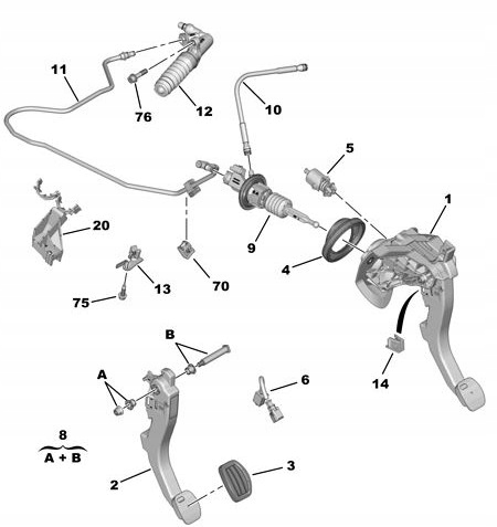 фото №1, Клипса педали сцепления citroen jumpy 16-/ peugeot 308
