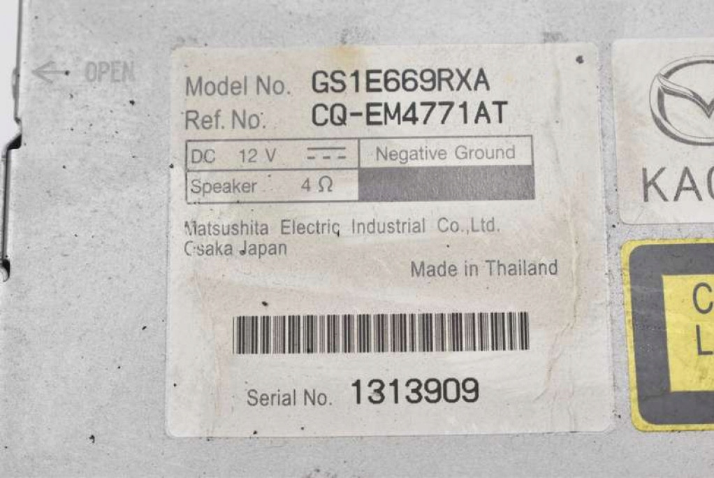 фото №6, Радіо радіопрогравач cd mp3 rds gs1e669rxa mazda 6 2 ii gh 07-12