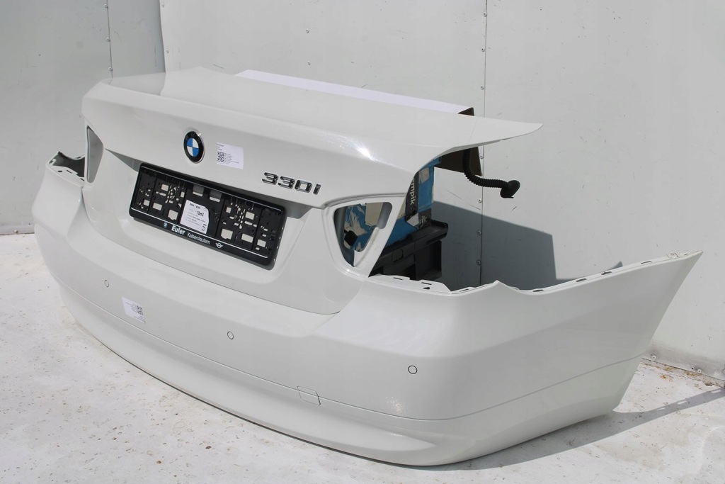 фото №8, Bmw 3 e90 задняя крышка багажника багажника + бампер задний + лампы 300 alpinweiss белый