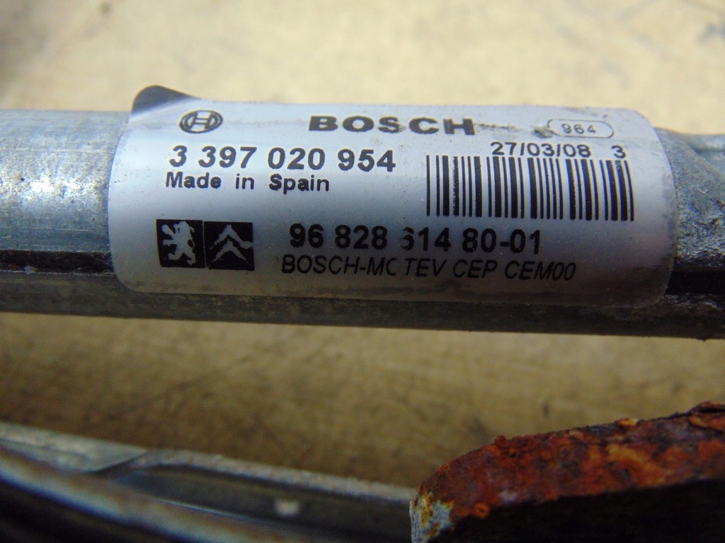 фото №14, Механізм двигун двірник citroen berlingo iii