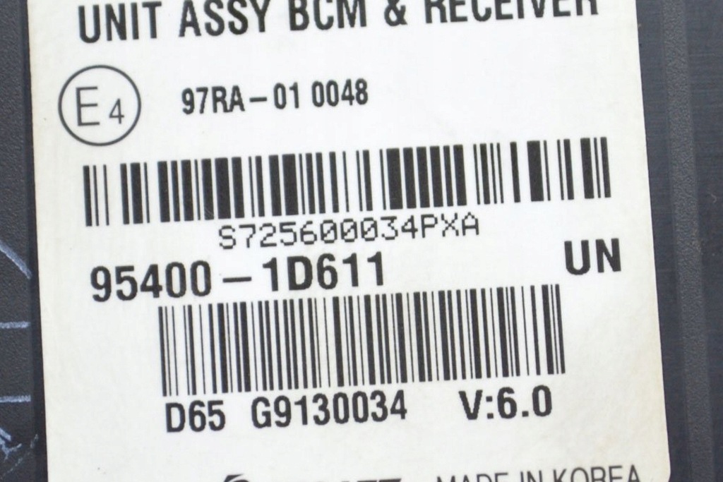 фото №6, Kia carens un 2.0 cvvt комфорт встроенный ecu управление unit 95400-1d611 106kw 2