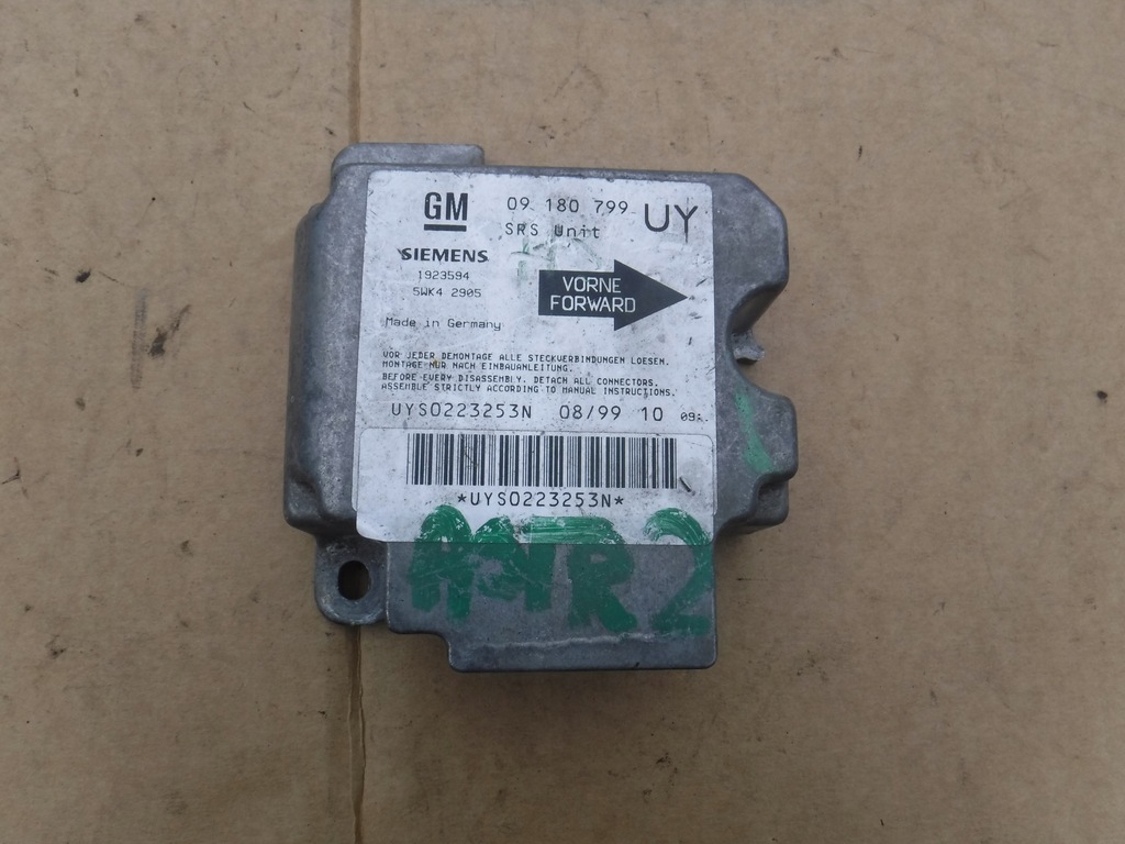 фото №1, Модуль датчик подушка безопасности opel astra g 09180799uy