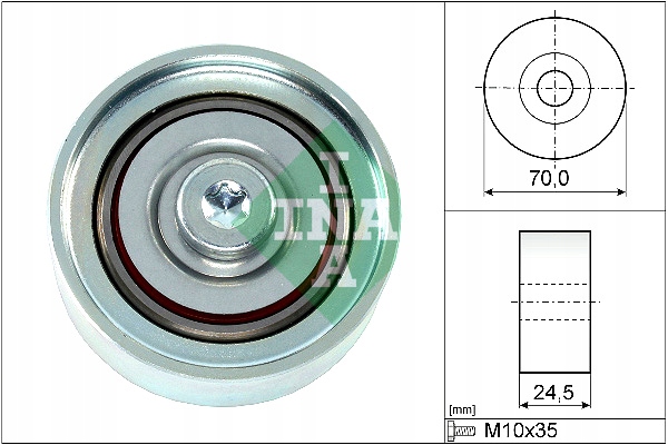 фото №2, Ina 532 0583 10 ролик направляющая / направляющая, ремень клиновой зубчатый