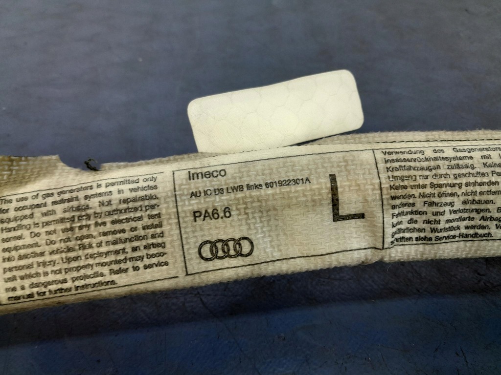 фото №6, Audi a8 d3 sedan long подушка безопасности шторка безопасности левая