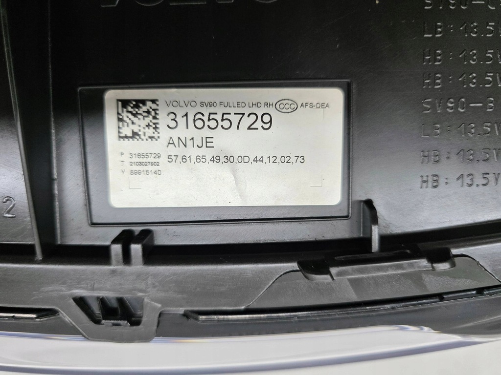 фото №10, Volvo s90 v90 лампа перед передня права full led europa 31655729