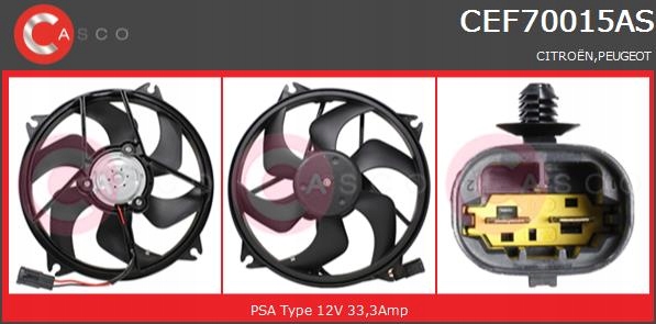 фото №1, Вентилятори радіатора casco cef70015as