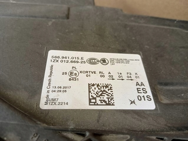 фото №7, Лампа левая фара левый skoda kodiaq 565 566 full led 16-