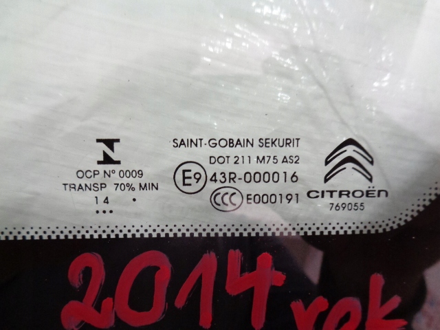 фото №11, Citroen c4 picasso ii grand стекло треугольник левая перед передняя 14r