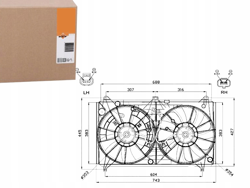 фото №1, Вентилятор радиатора с корпус lexus gs ls 4.6/5