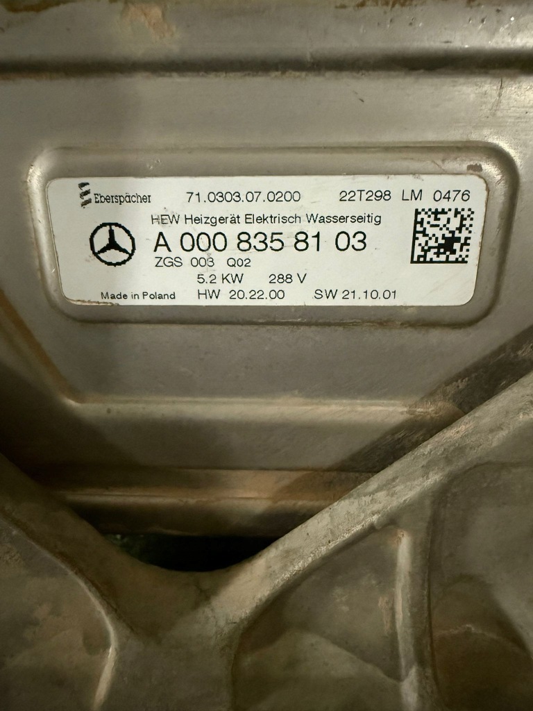 фото №7, Mercedes benz eqs отопитель аккумулятора нагреватель аккумулятора a0008358103